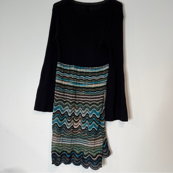M MISSONI Long Sleeve Fit Flare V Neck Crochet Knit Dress. Italy. 48 A070223 - Picture 3 of 7